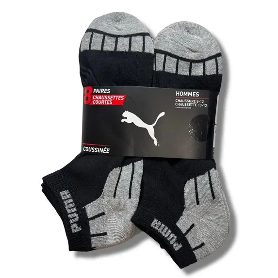 Medias pack x8 Puma Negras
