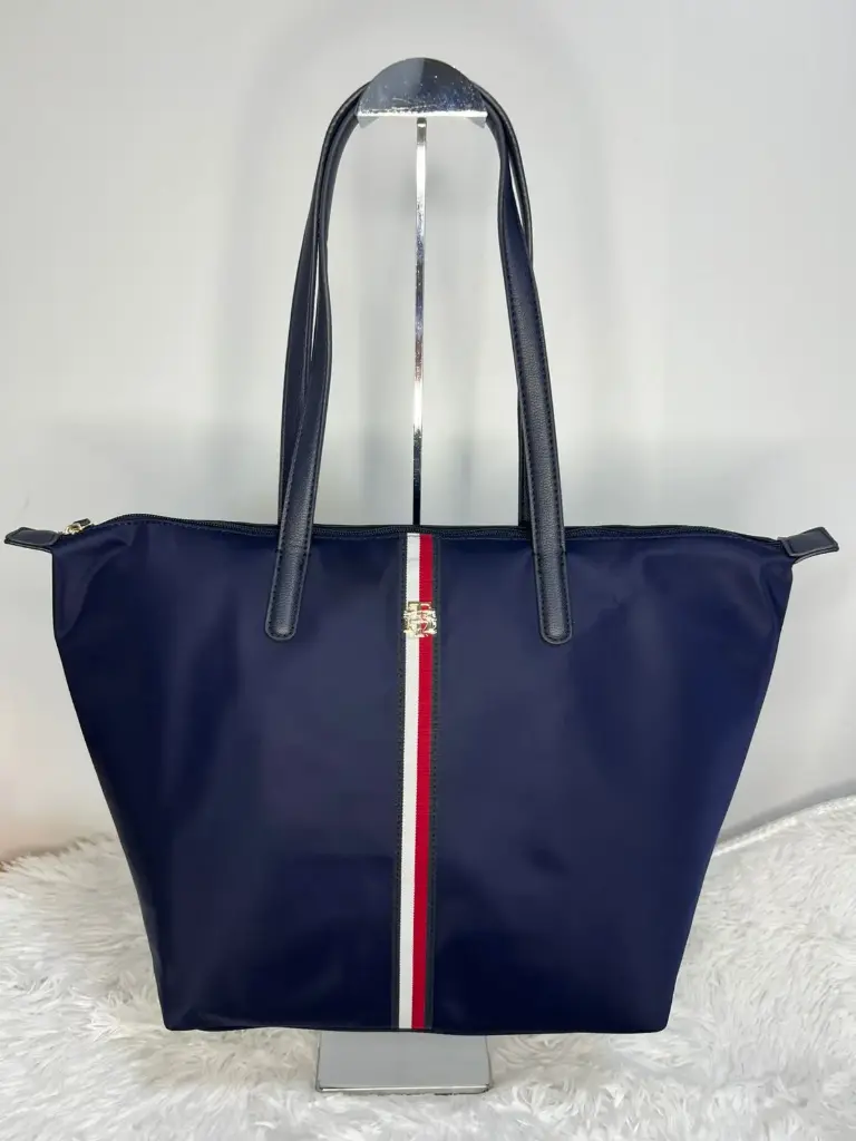 Cartera Tommy Hilfiger Azul Tela Mojada