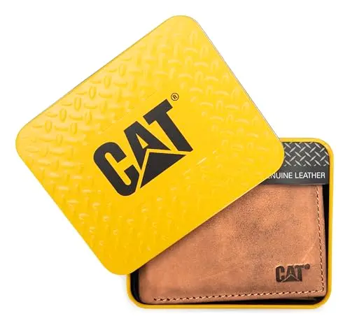 Billetera CAT Doble Pliegue Color Piel 